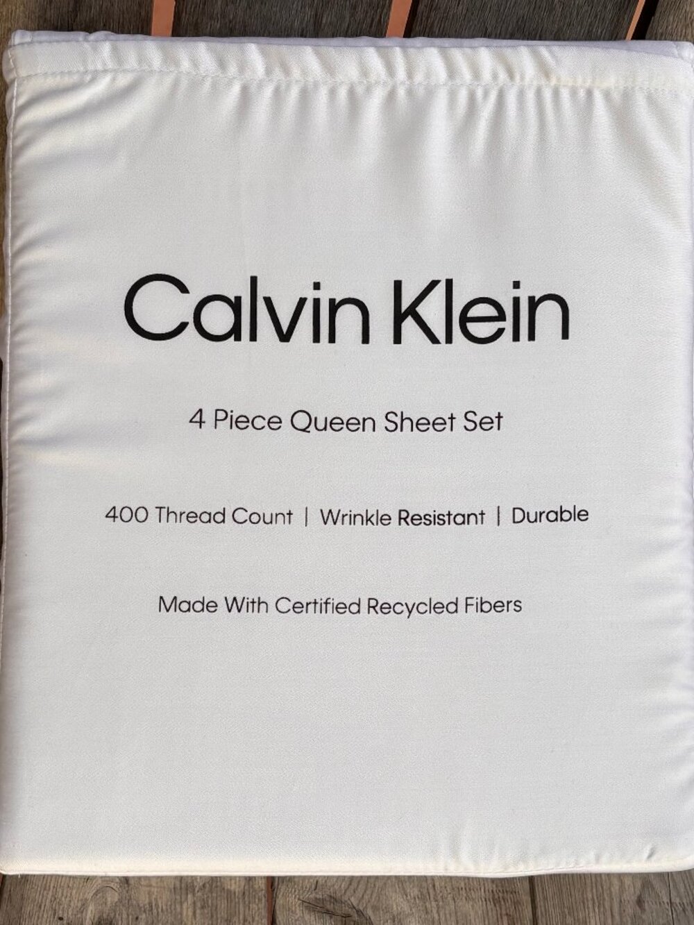 CALVIN KLEIN Queen Size Sheet Set 400 Thread Count Durable Tencel Blend